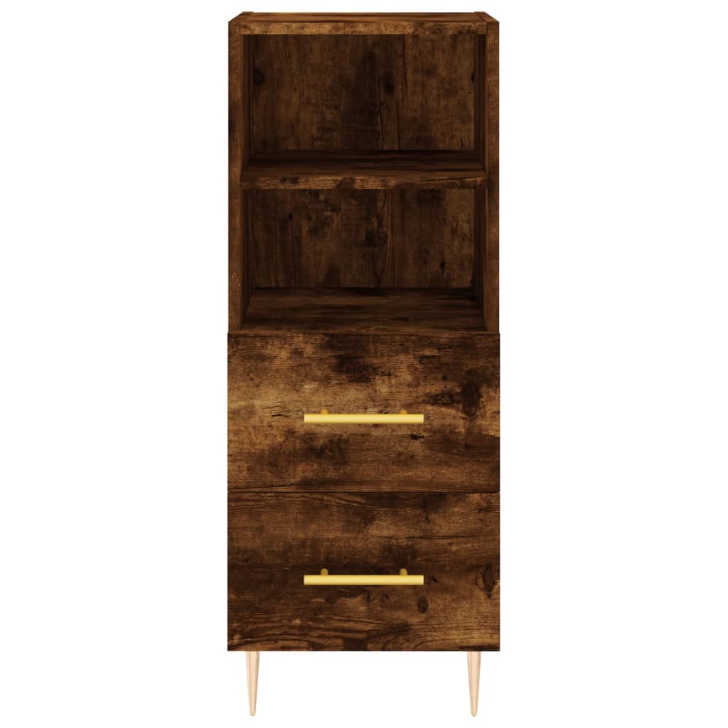 Komoda boja dimljenog hrasta 34,5x34x90 cm konstruirano drvo