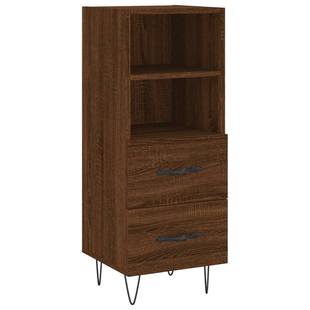 Komoda boja smeđeg hrasta 34,5 x 34 x 90 cm konstruirano drvo