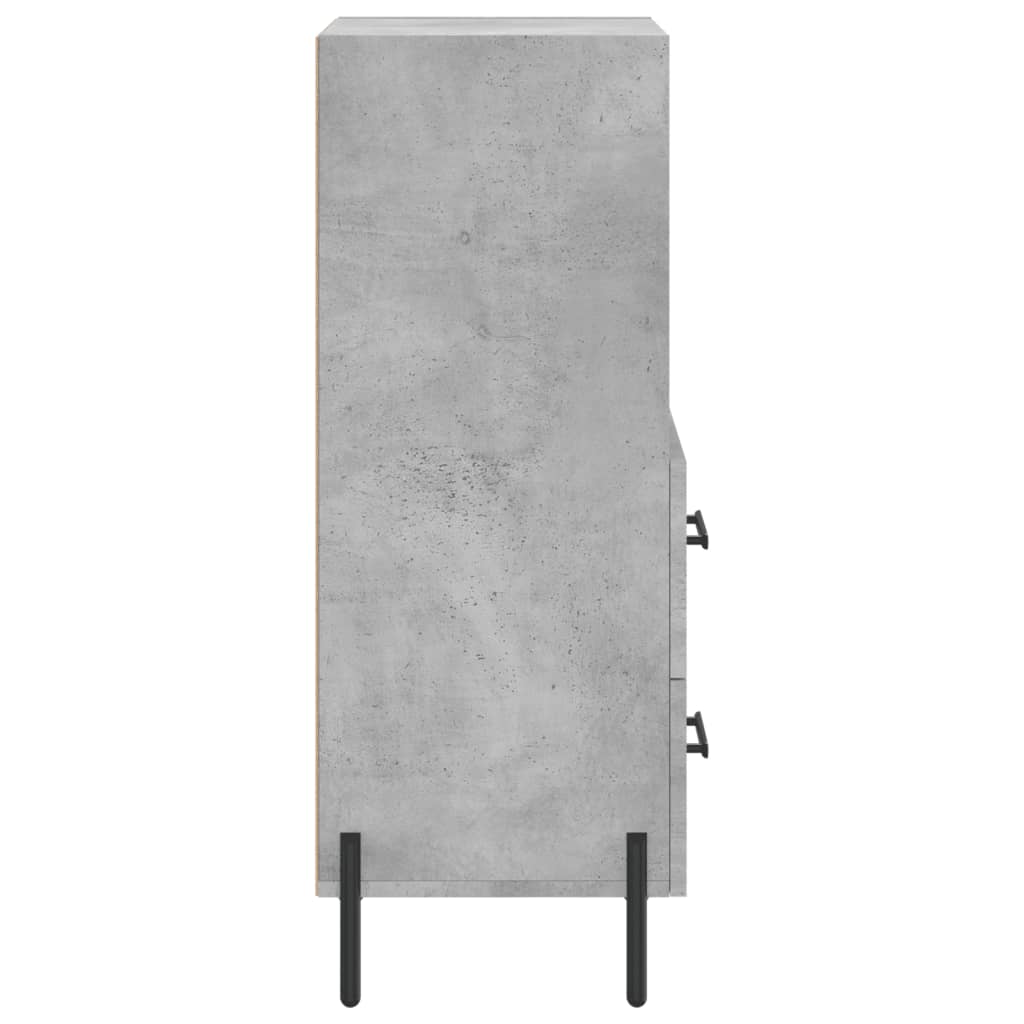 Komoda siva boja betona 34,5x34x90 cm od konstruiranog drva