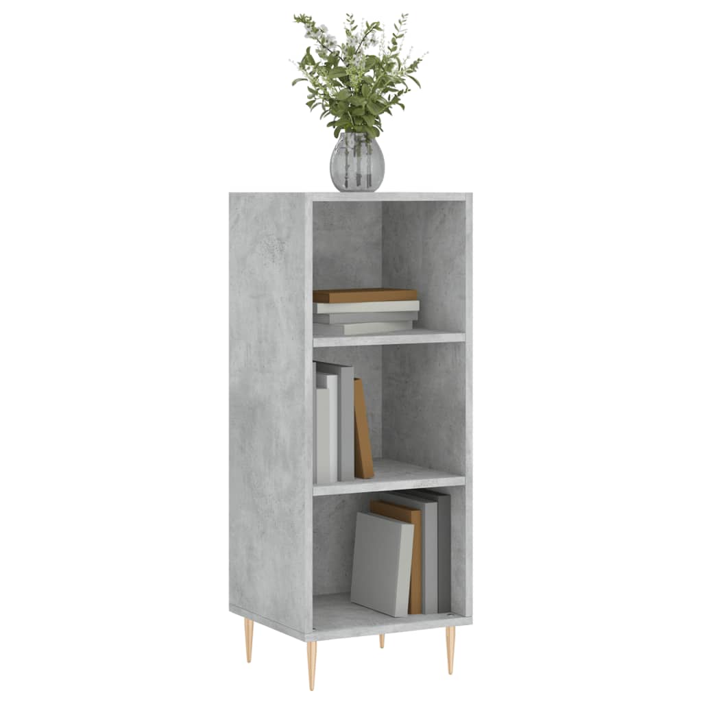 Komoda siva boja betona 34,5x32,5x90 cm od konstruiranog drva