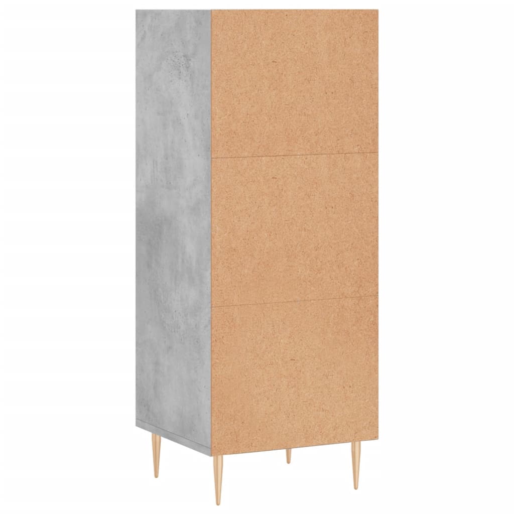 Komoda siva boja betona 34,5x32,5x90 cm od konstruiranog drva