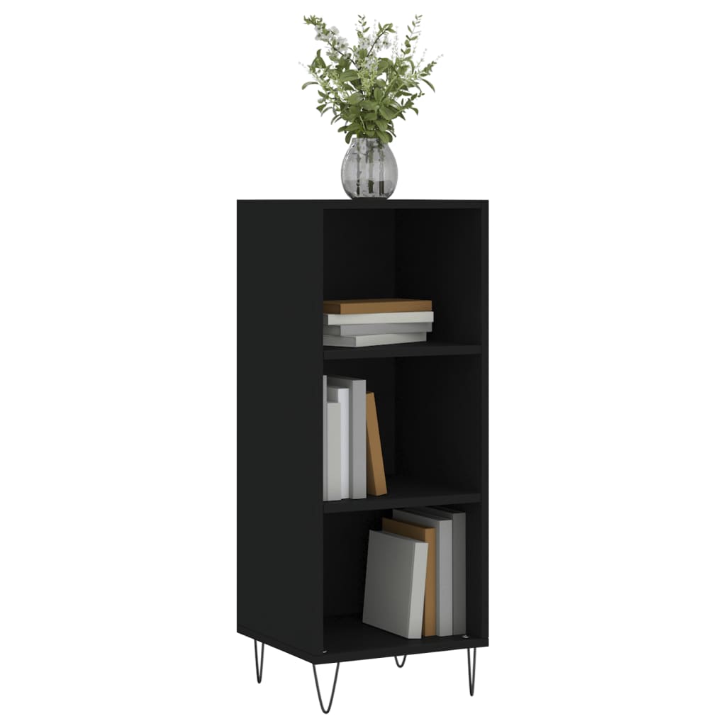 Komoda crna 34,5 x 32,5 x 90 cm od konstruiranog drva