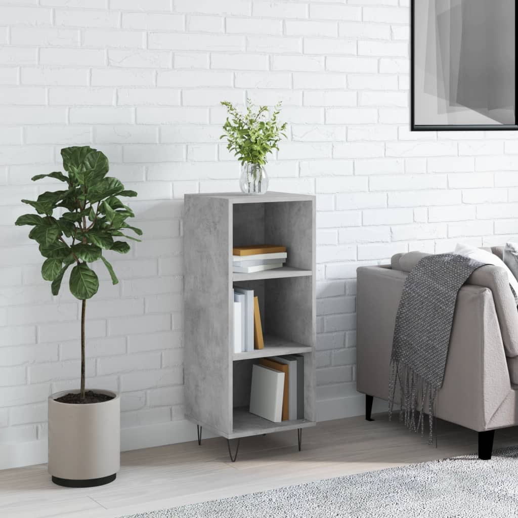 Komoda siva boja betona 34,5x32,5x90 cm od konstruiranog drva