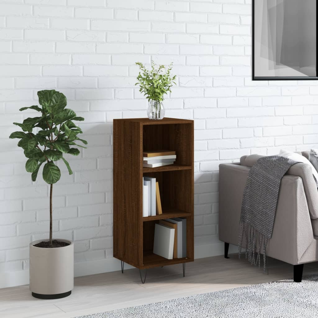 Komoda boja smeđeg hrasta 34,5x32,5x90 cm od konstruiranog drva