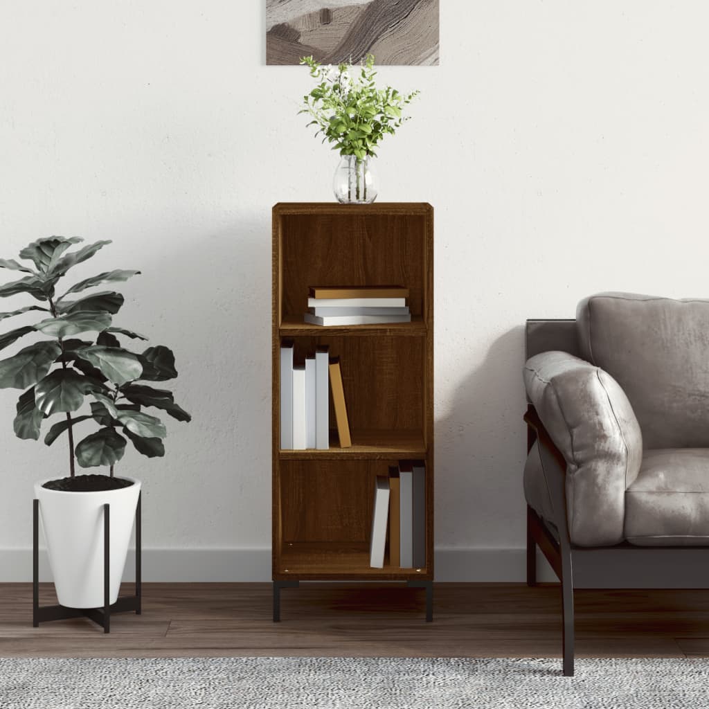 Komoda boja smeđeg hrasta 34,5x32,5x90 cm od konstruiranog drva