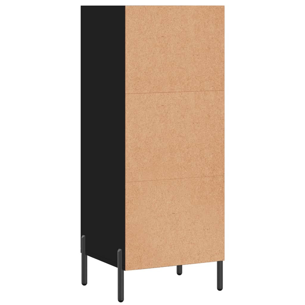 Komoda crna 34,5 x 32,5 x 90 cm od konstruiranog drva