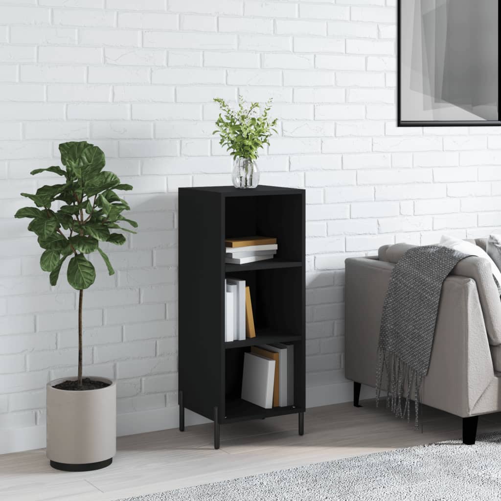 Komoda crna 34,5 x 32,5 x 90 cm od konstruiranog drva
