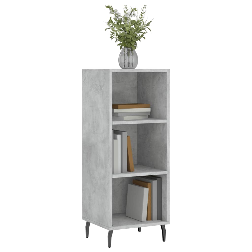 Komoda siva boja betona 34,5x32,5x90 cm od konstruiranog drva