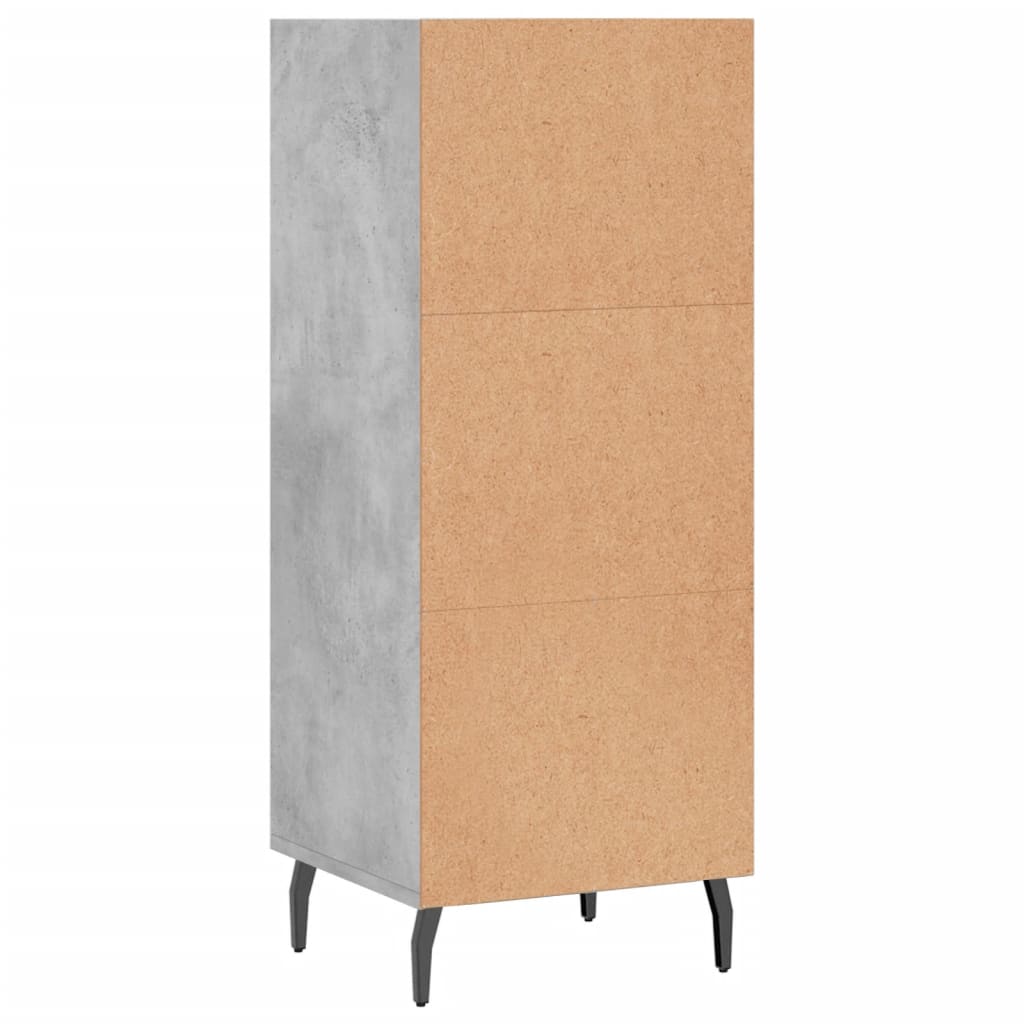 Komoda siva boja betona 34,5x32,5x90 cm od konstruiranog drva