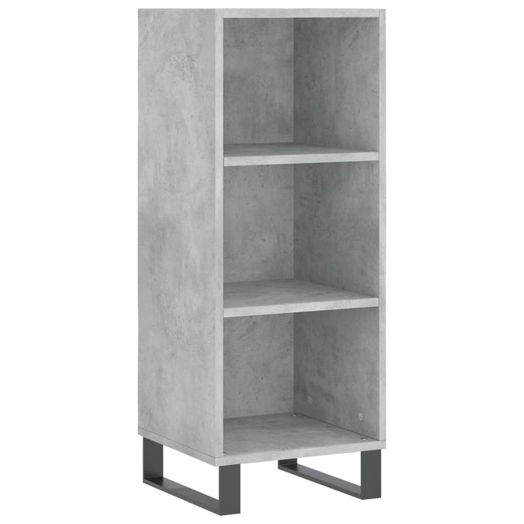 Komoda siva boja betona 34,5x32,5x90 cm od konstruiranog drva