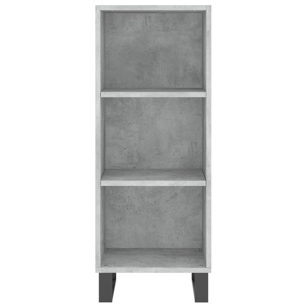 Komoda siva boja betona 34,5x32,5x90 cm od konstruiranog drva