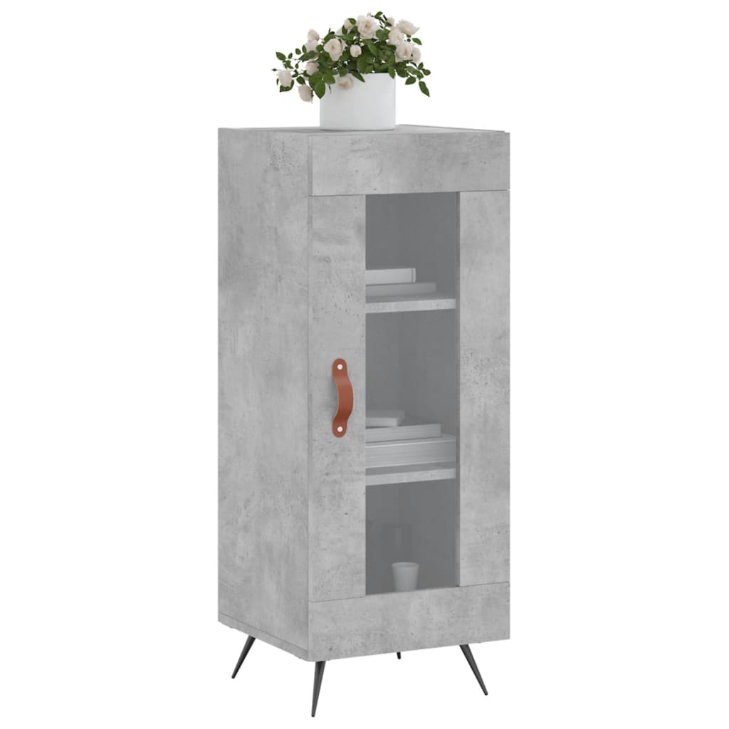 Komoda siva boja betona 34,5x34x90 cm od konstruiranog drva