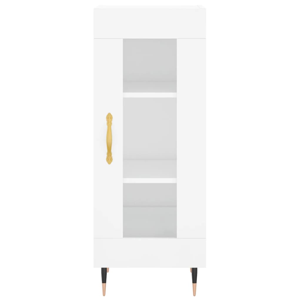 Komoda sjajna bijela 34,5 x 34 x 90 cm od konstruiranog drva