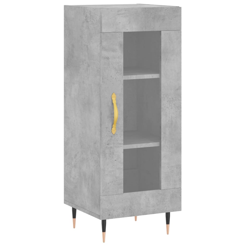 Komoda siva boja betona 34,5x34x90 cm od konstruiranog drva
