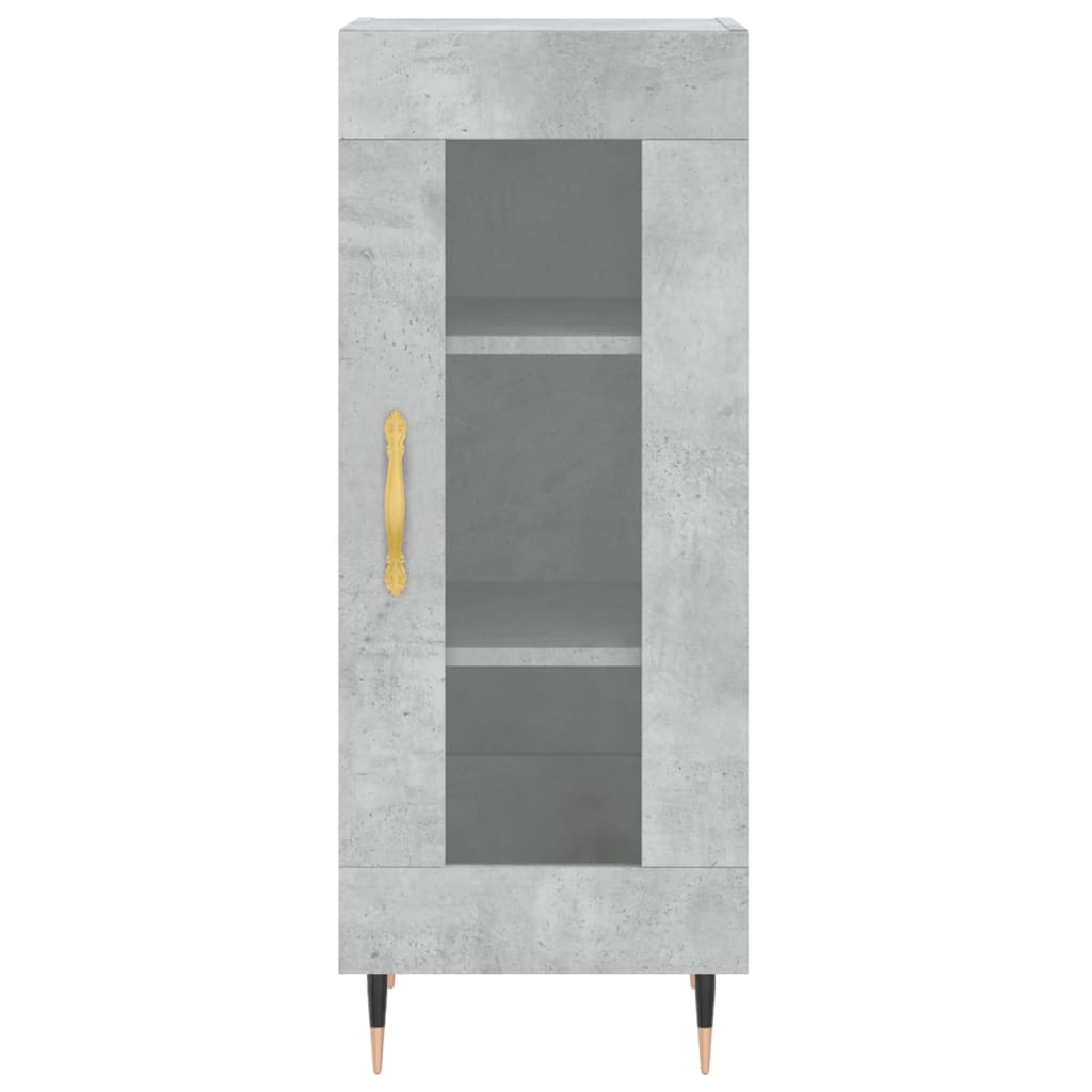 Komoda siva boja betona 34,5x34x90 cm od konstruiranog drva