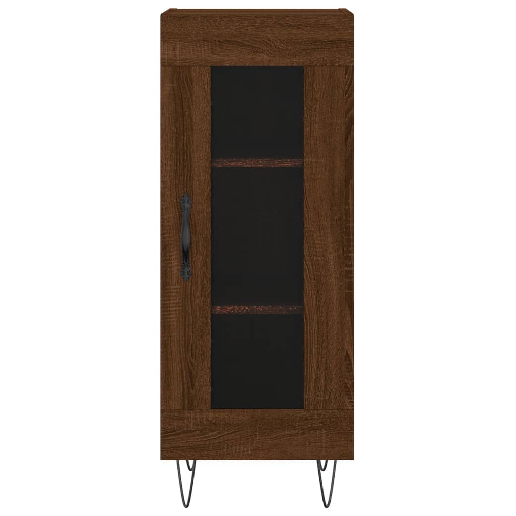 Komoda boja smeđeg hrasta 34,5 x 34 x 90 cm konstruirano drvo