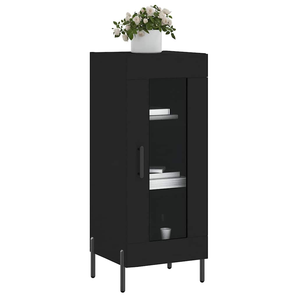 Komoda crna 34,5 x 34 x 90 cm od konstruiranog drva