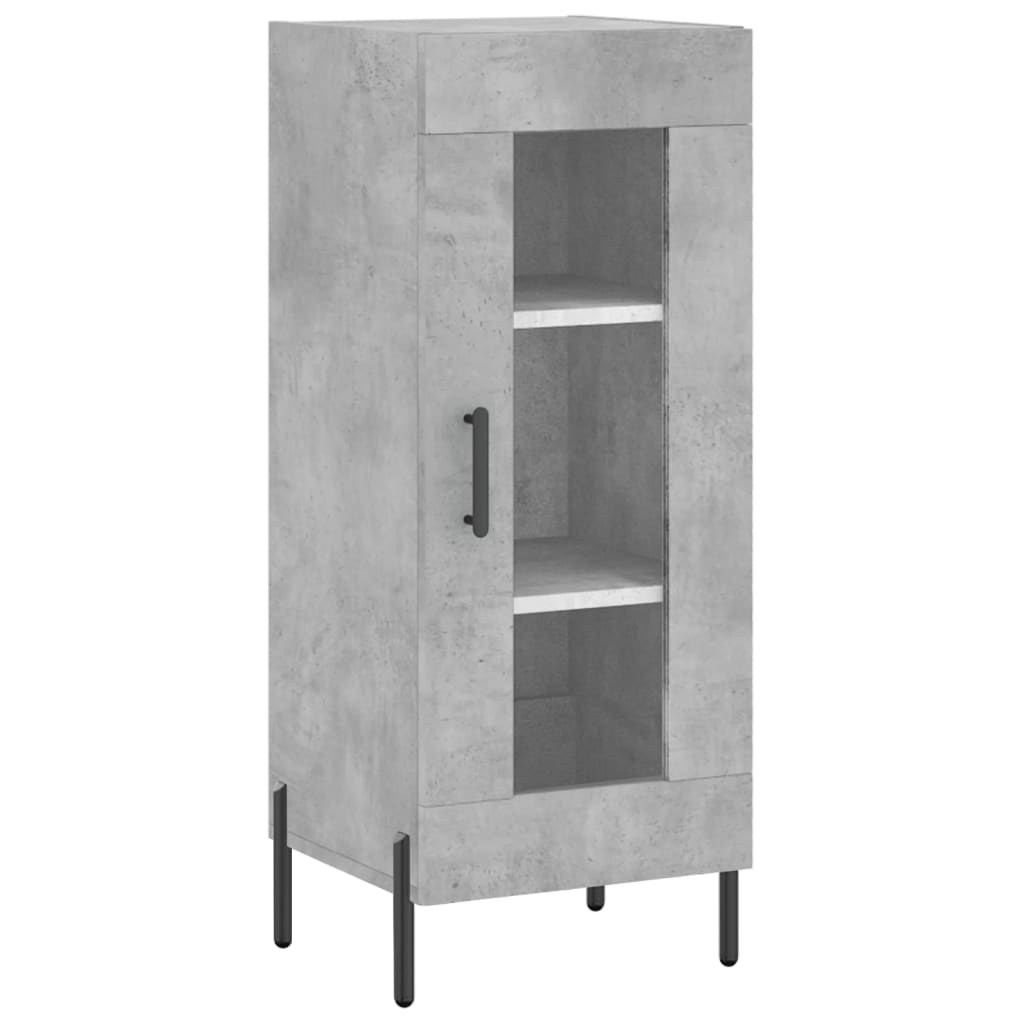Komoda siva boja betona 34,5x34x90 cm od konstruiranog drva