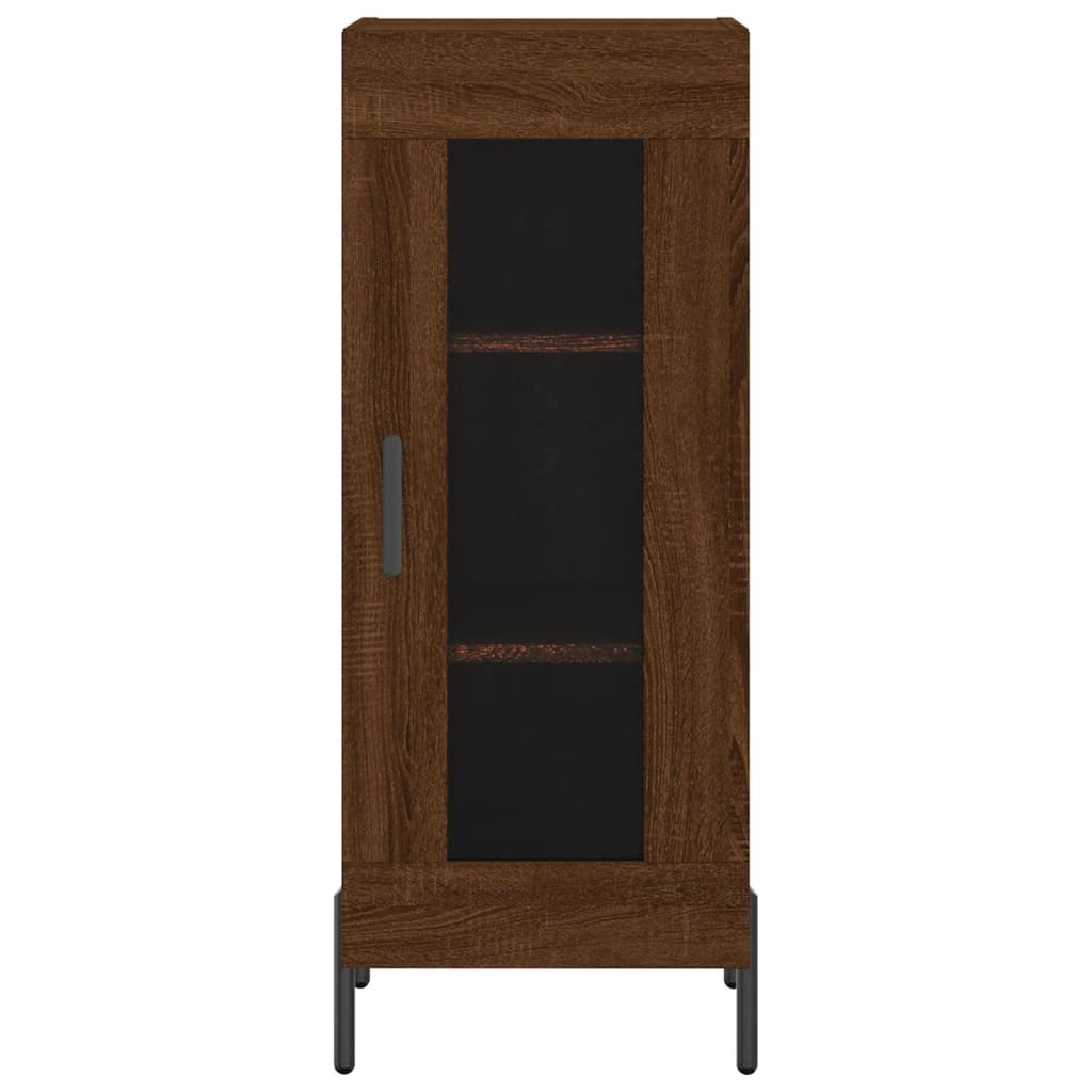 Komoda boja smeđeg hrasta 34,5 x 34 x 90 cm konstruirano drvo
