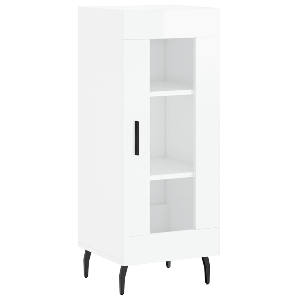 Komoda sjajna bijela 34,5 x 34 x 90 cm od konstruiranog drva