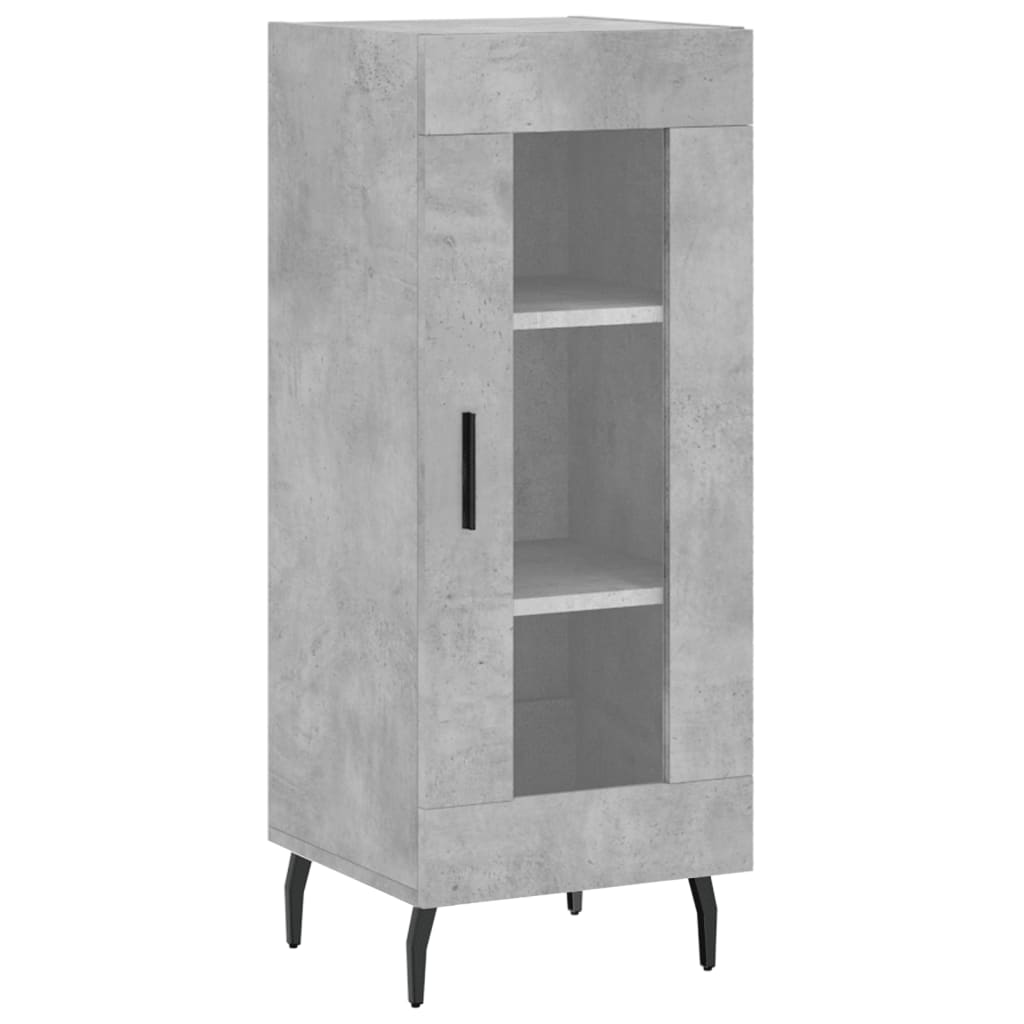 Komoda siva boja betona 34,5x34x90 cm od konstruiranog drva