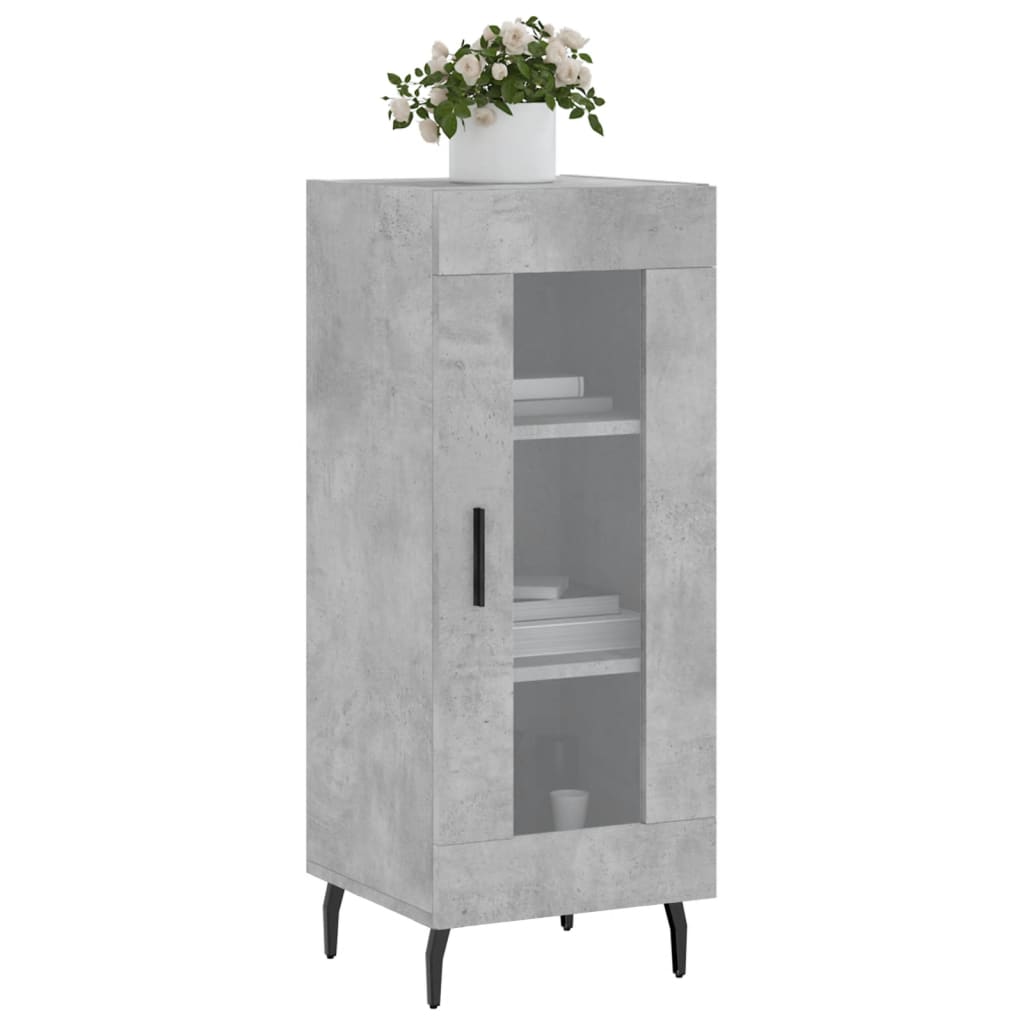 Komoda siva boja betona 34,5x34x90 cm od konstruiranog drva