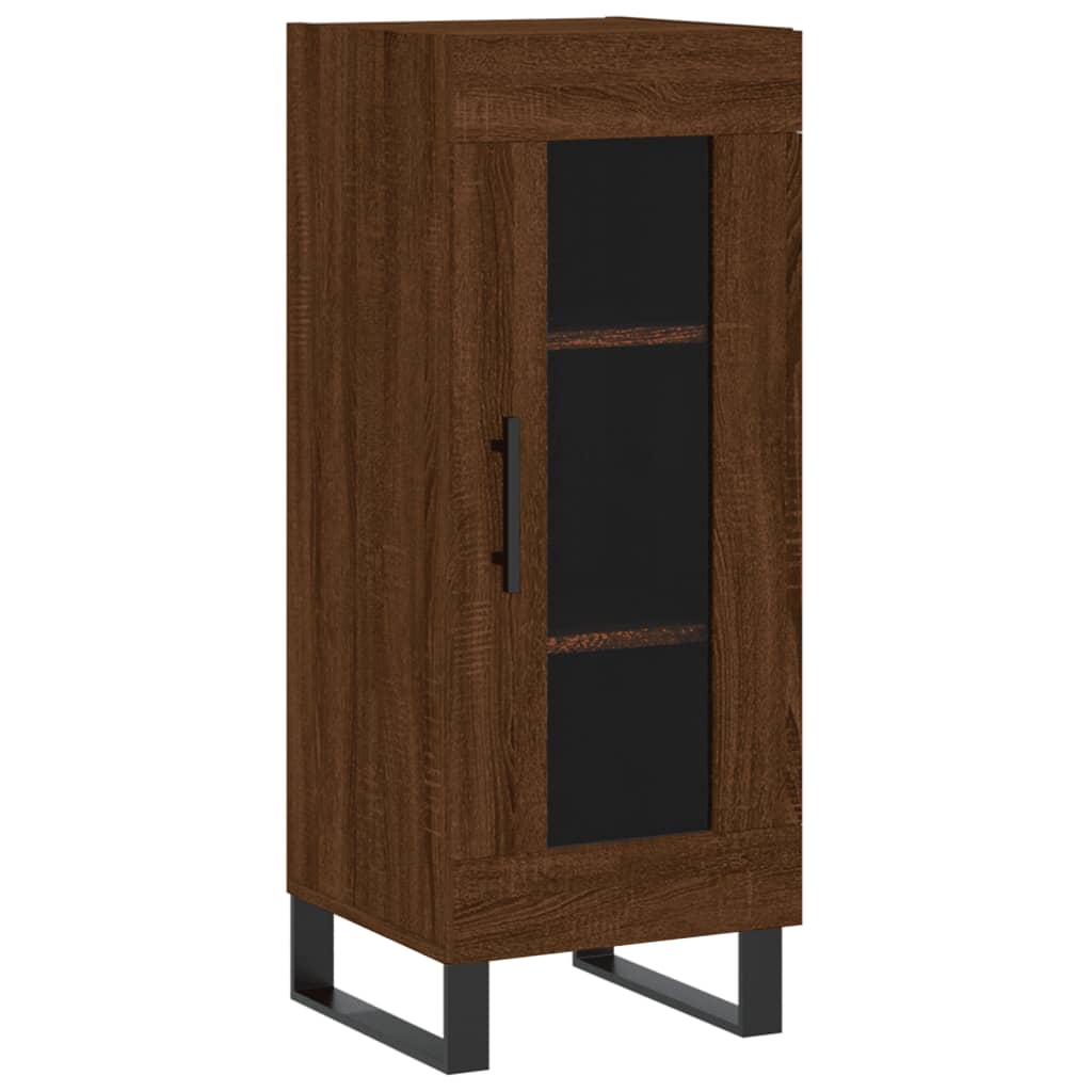 Komoda boja smeđeg hrasta 34,5 x 34 x 90 cm konstruirano drvo