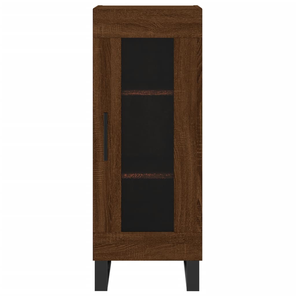 Komoda boja smeđeg hrasta 34,5 x 34 x 90 cm konstruirano drvo