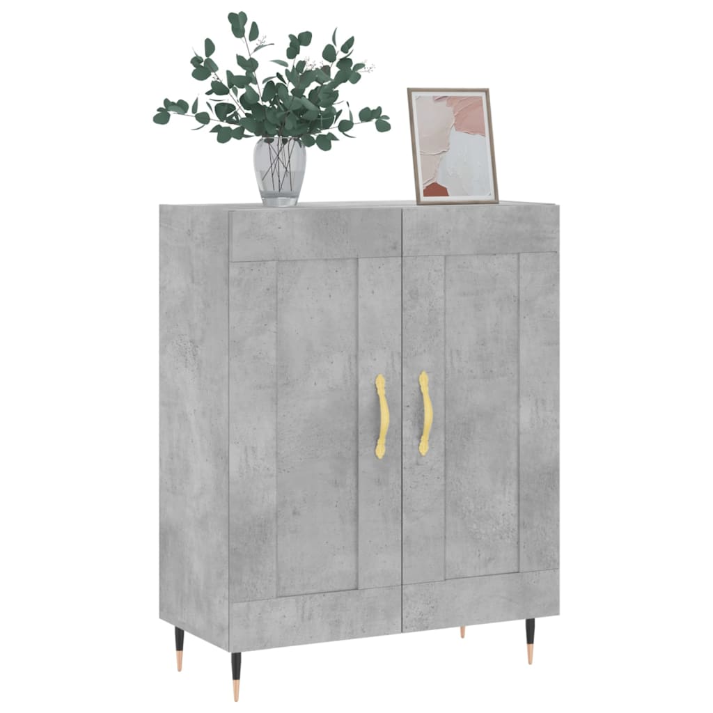 Komoda siva boja betona 69,5x34x90 cm od konstruiranog drva