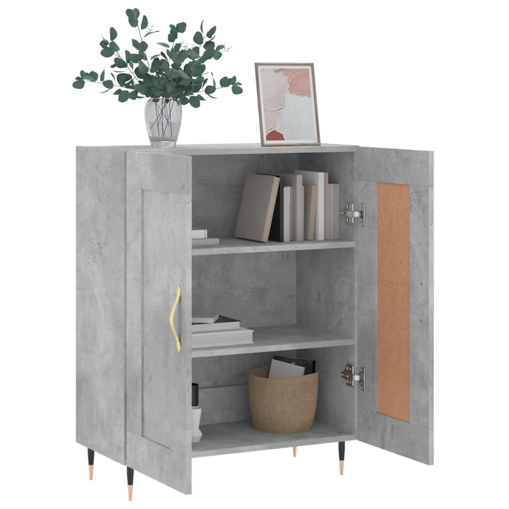 Komoda siva boja betona 69,5x34x90 cm od konstruiranog drva