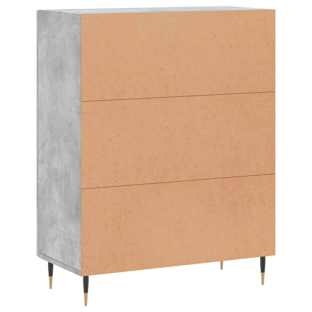 Komoda siva boja betona 69,5x34x90 cm od konstruiranog drva