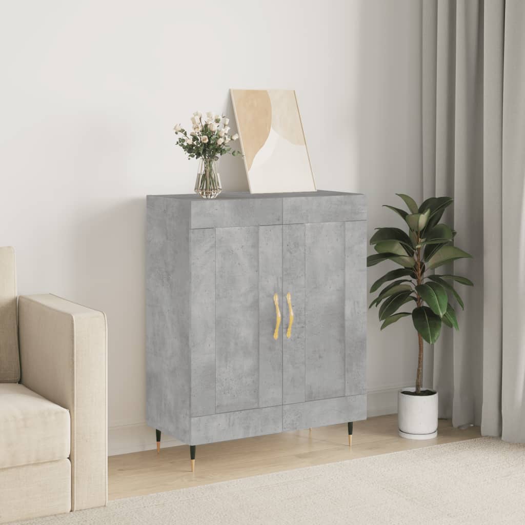 Komoda siva boja betona 69,5x34x90 cm od konstruiranog drva