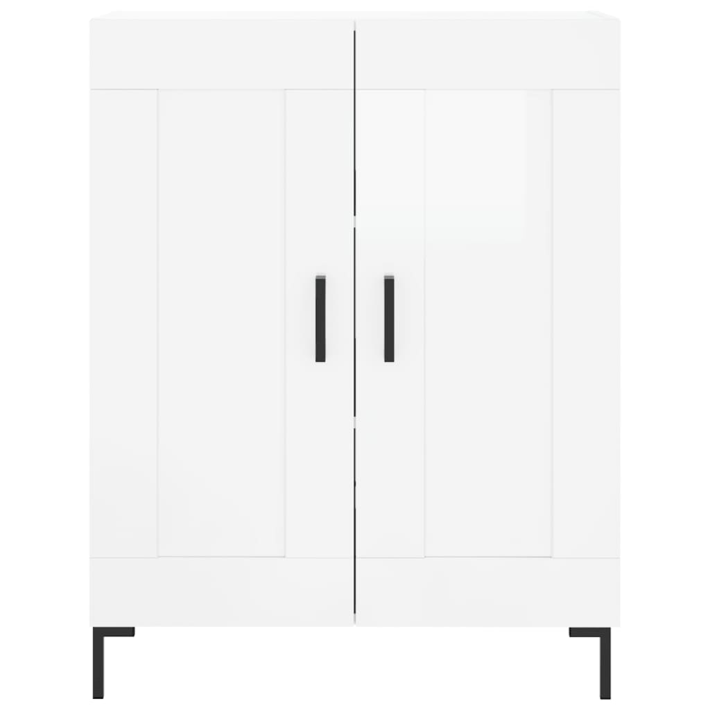 Komoda sjajna bijela 69,5x34x90 cm od konstruiranog drva