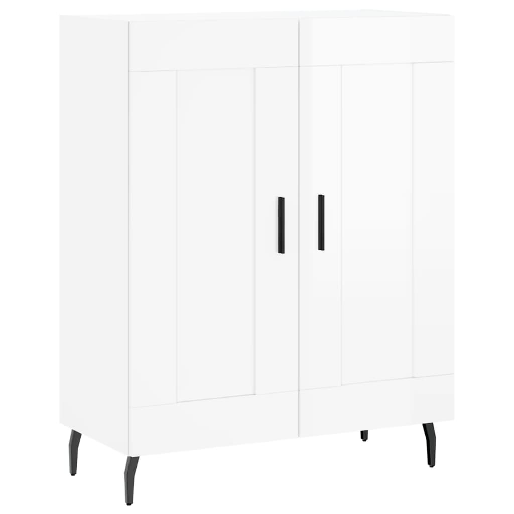 Komoda sjajna bijela 69,5x34x90 cm od konstruiranog drva
