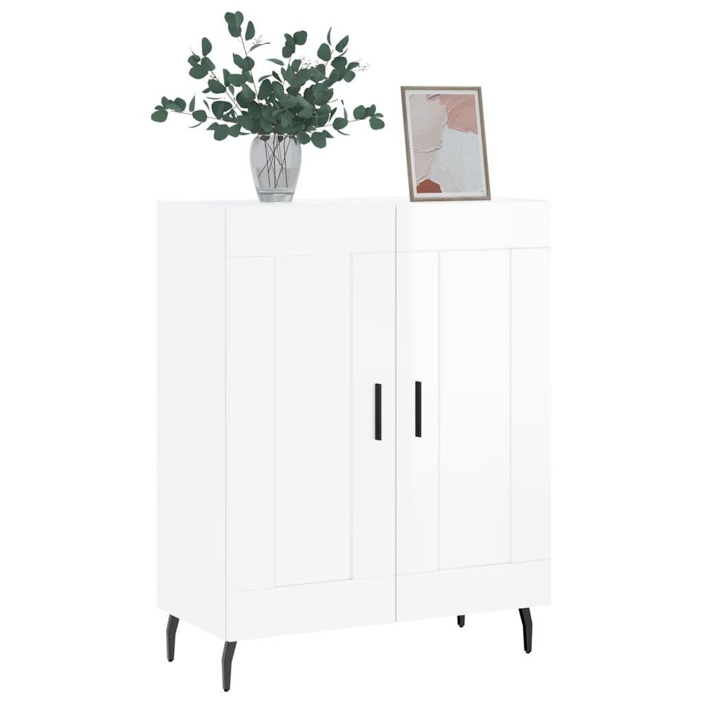 Komoda sjajna bijela 69,5x34x90 cm od konstruiranog drva