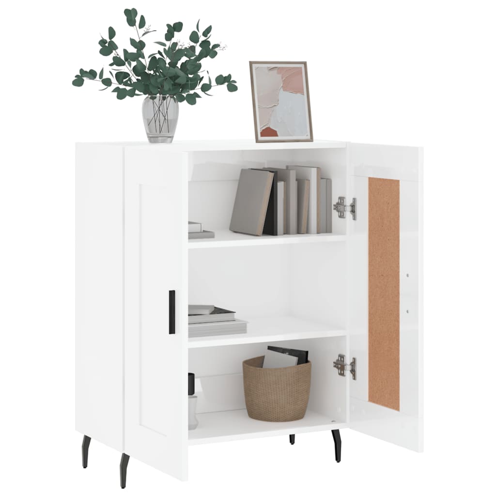 Komoda sjajna bijela 69,5x34x90 cm od konstruiranog drva