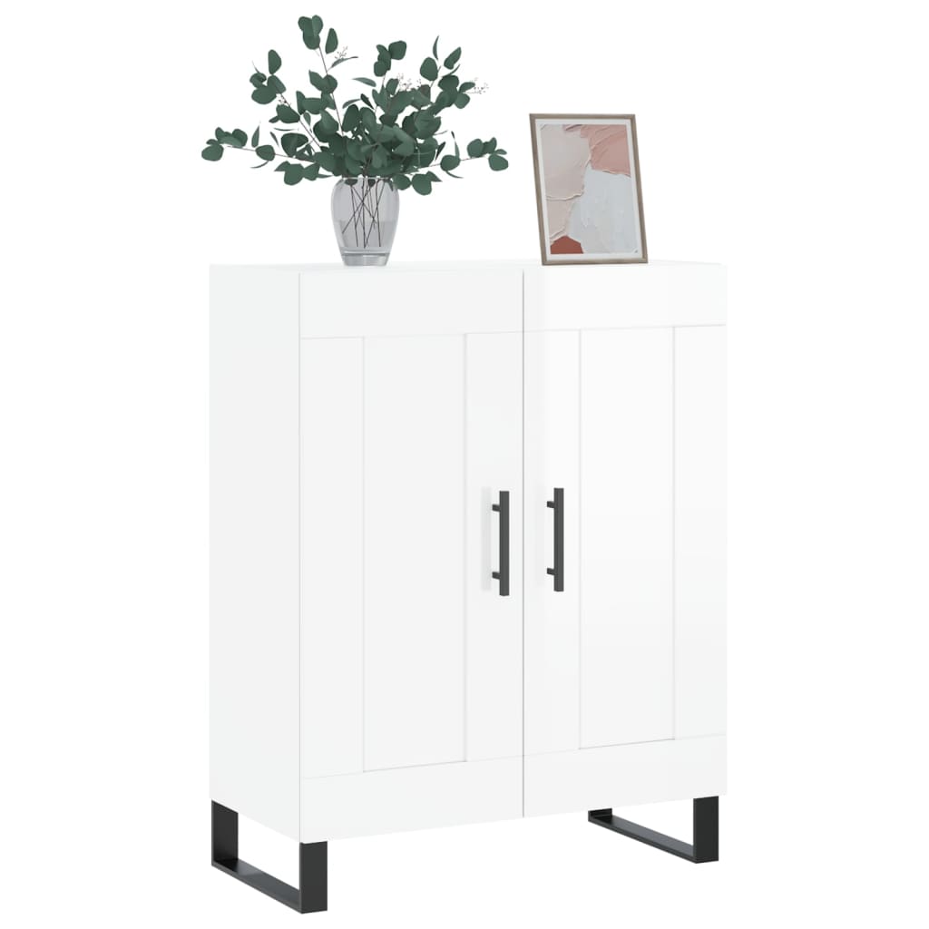 Komoda sjajna bijela 69,5x34x90 cm od konstruiranog drva