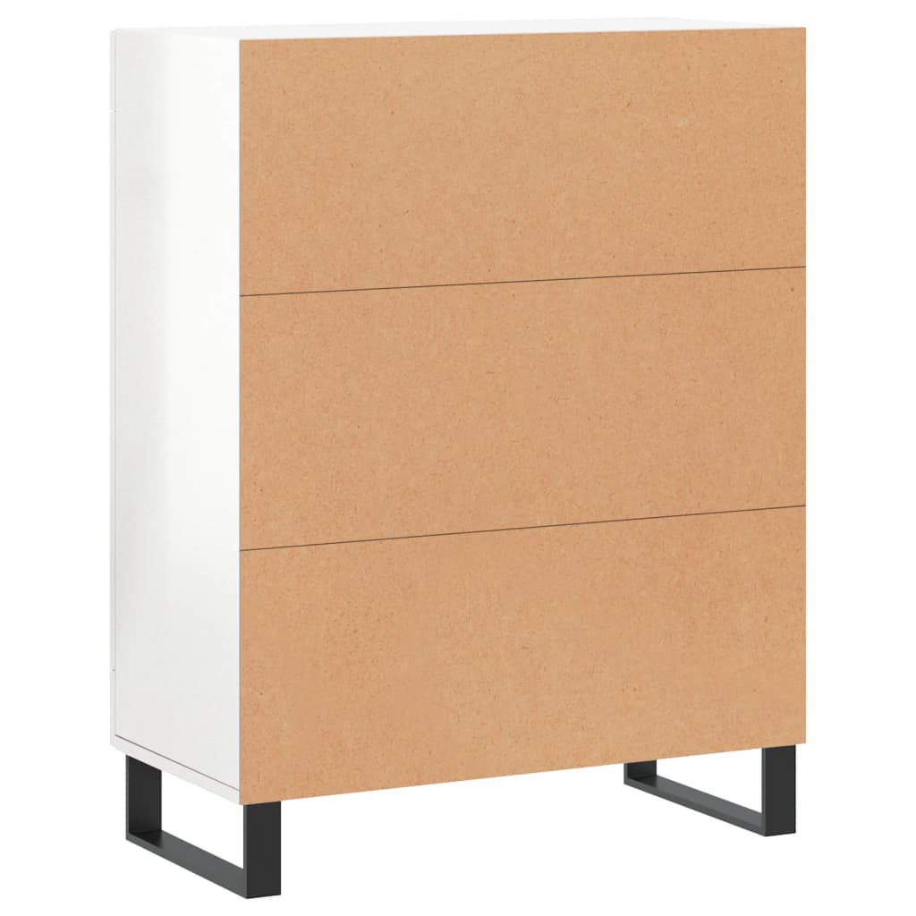 Komoda sjajna bijela 69,5x34x90 cm od konstruiranog drva