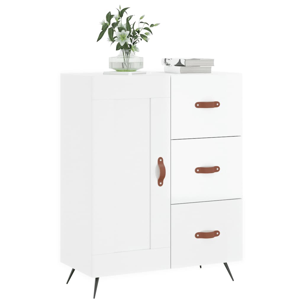 Komoda sjajna bijela 69,5x34x90 cm od konstruiranog drva