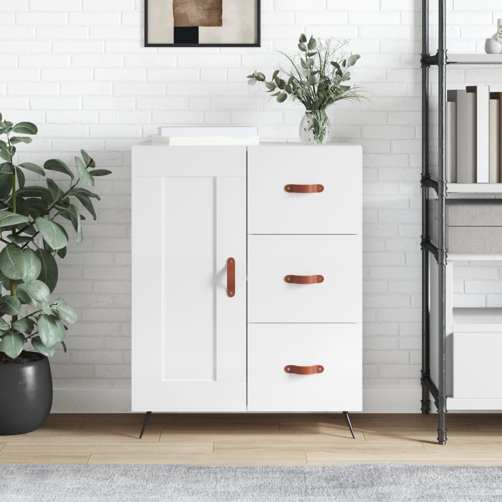Komoda sjajna bijela 69,5x34x90 cm od konstruiranog drva
