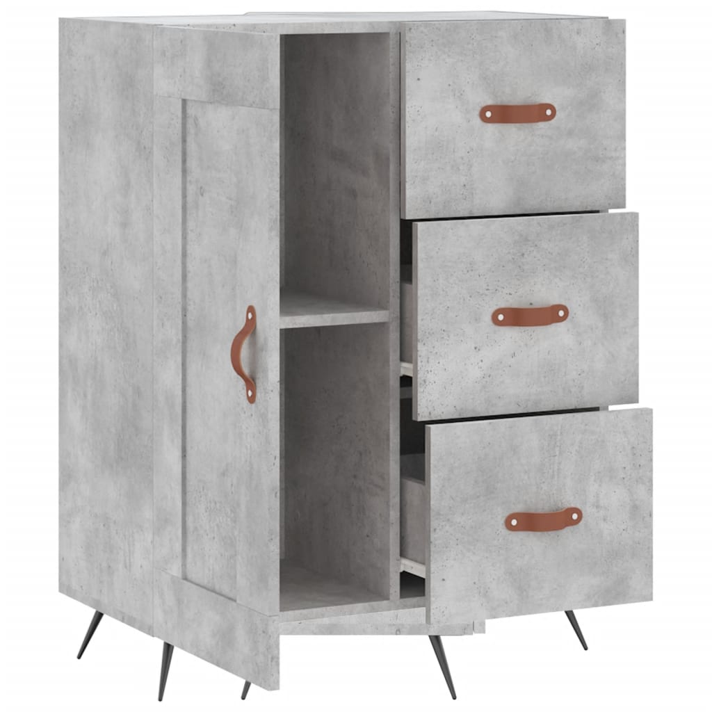 Komoda siva boja betona 69,5x34x90 cm od konstruiranog drva