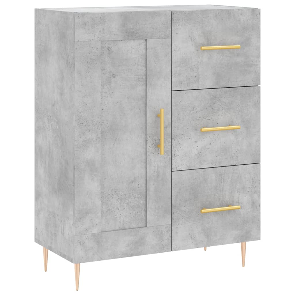 Komoda siva boja betona 69,5x34x90 cm od konstruiranog drva