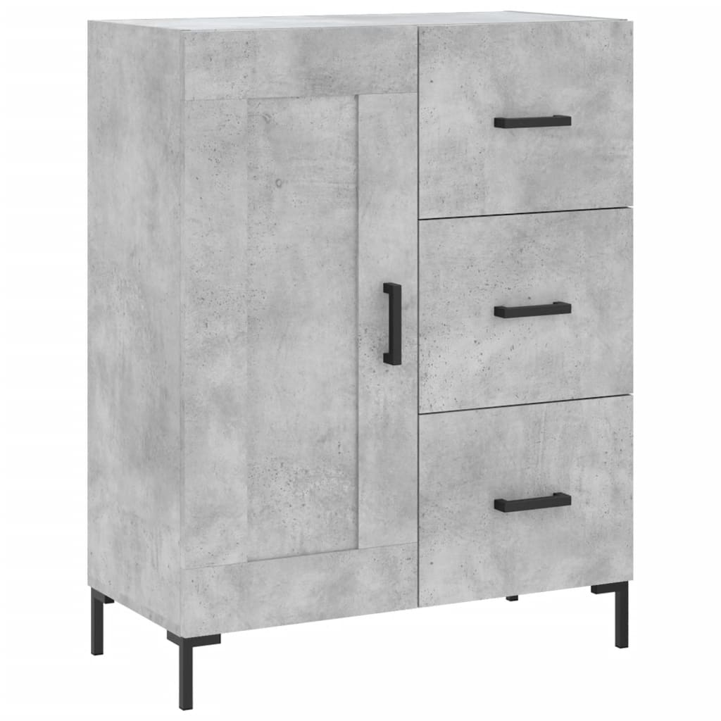 Komoda siva boja betona 69,5x34x90 cm od konstruiranog drva