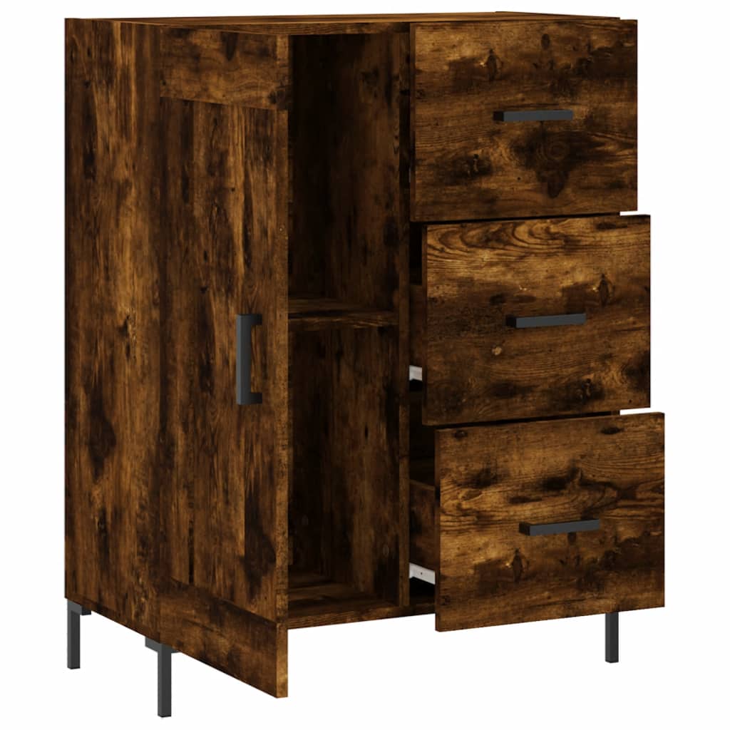 Komoda boja dimljenog hrasta 69,5x34x90 cm konstruirano drvo