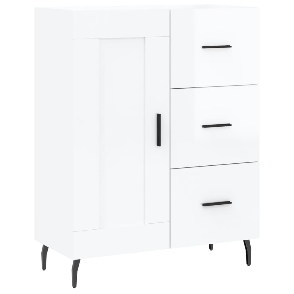 Komoda sjajna bijela 69,5x34x90 cm od konstruiranog drva
