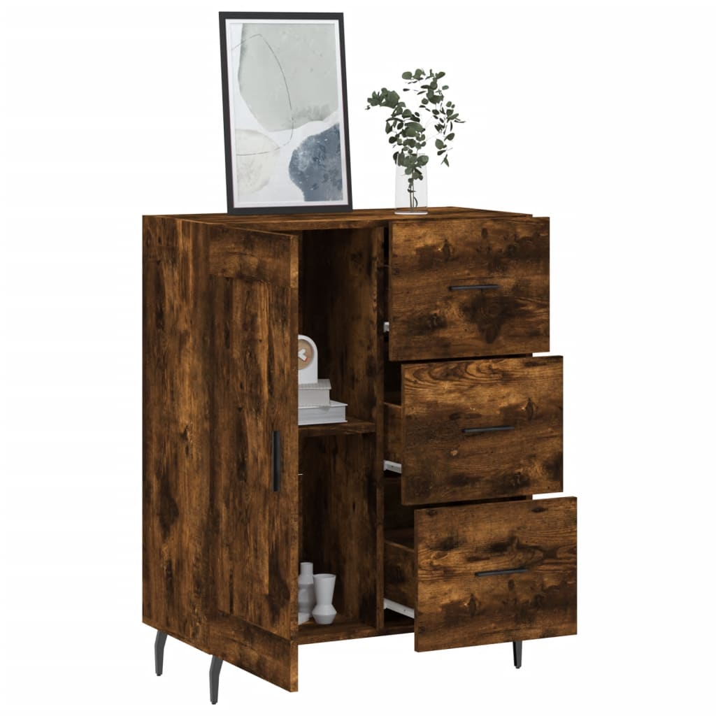 Komoda boja dimljenog hrasta 69,5x34x90 cm konstruirano drvo