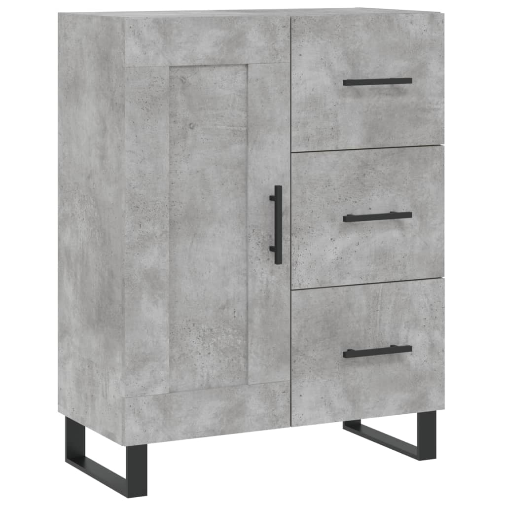 Komoda siva boja betona 69,5x34x90 cm od konstruiranog drva