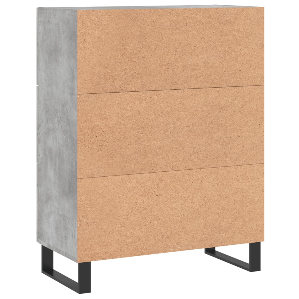 Komoda siva boja betona 69,5x34x90 cm od konstruiranog drva