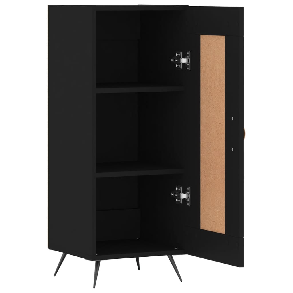 Komoda crna 34,5 x 34 x 90 cm od konstruiranog drva