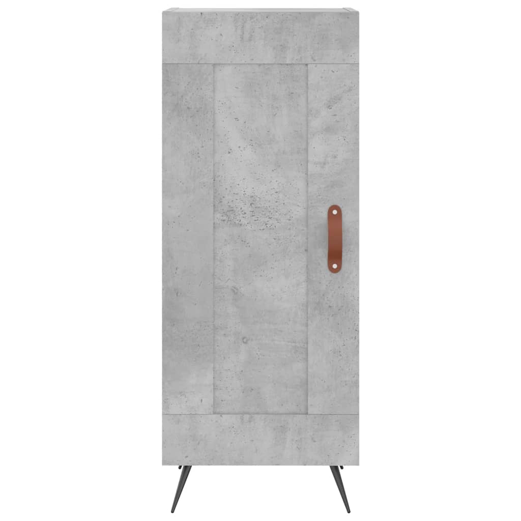 Komoda siva boja betona 34,5x34x90 cm od konstruiranog drva